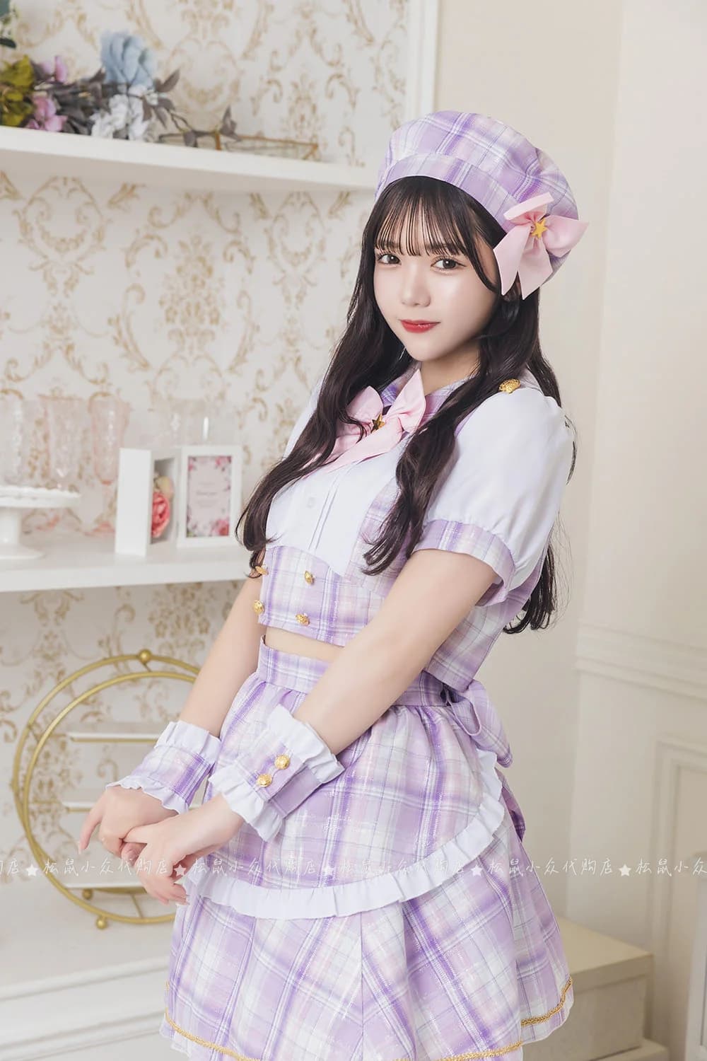 アイドル衣装 メルヘンチェックフリルワンピース