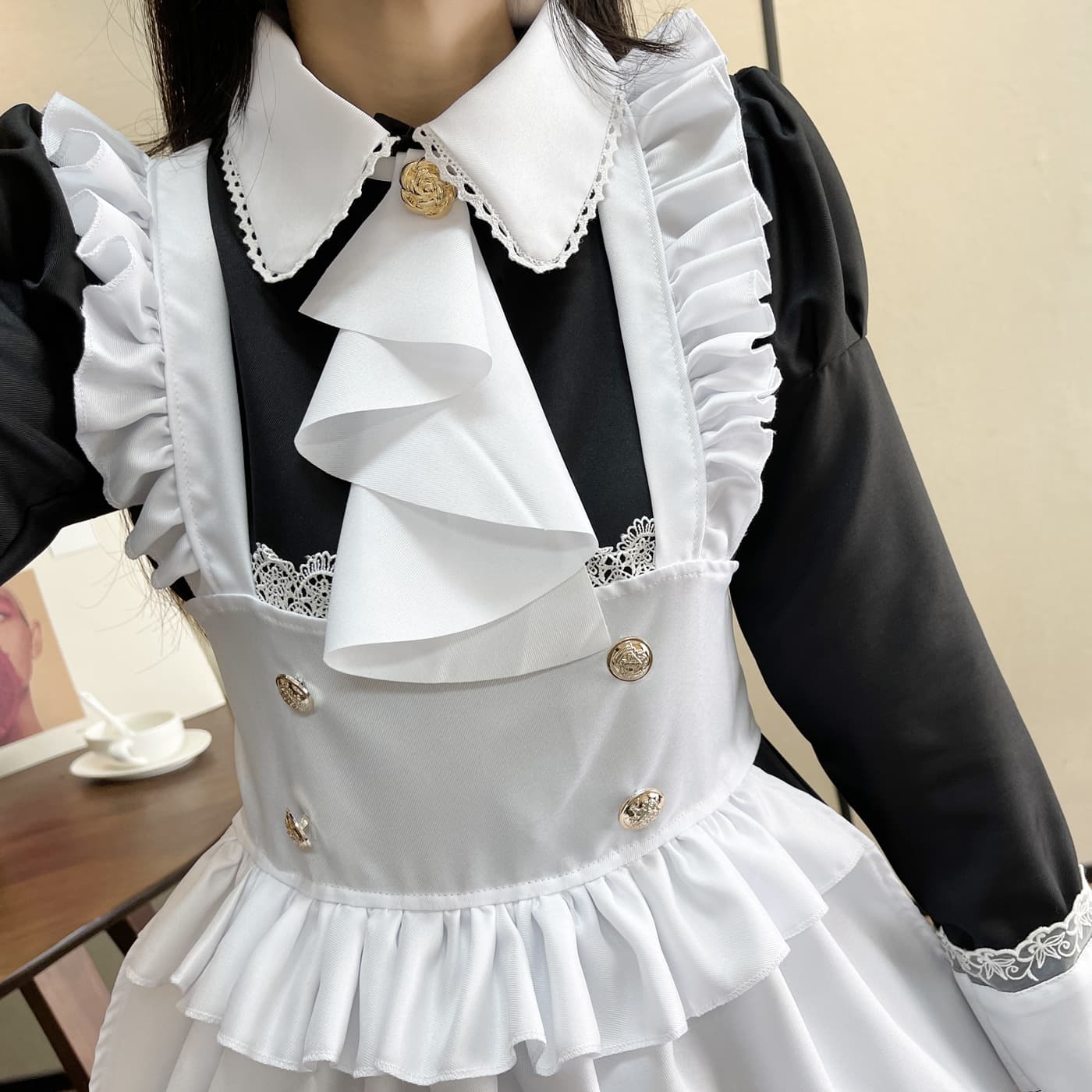 メイド風アイドル衣装ロングワンピース