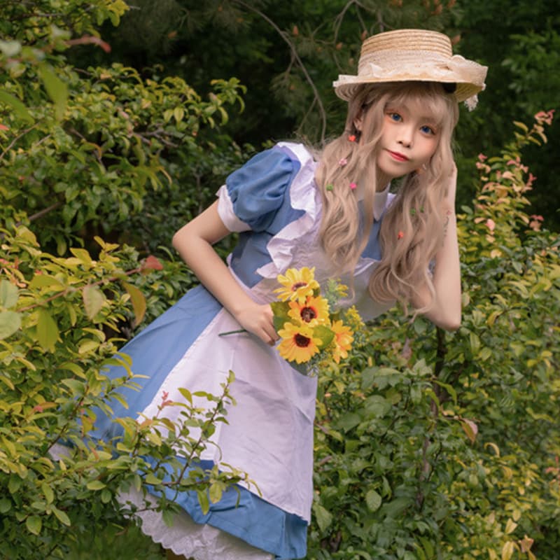 アイドル衣装 メイド風フリル付きワンピース衣装