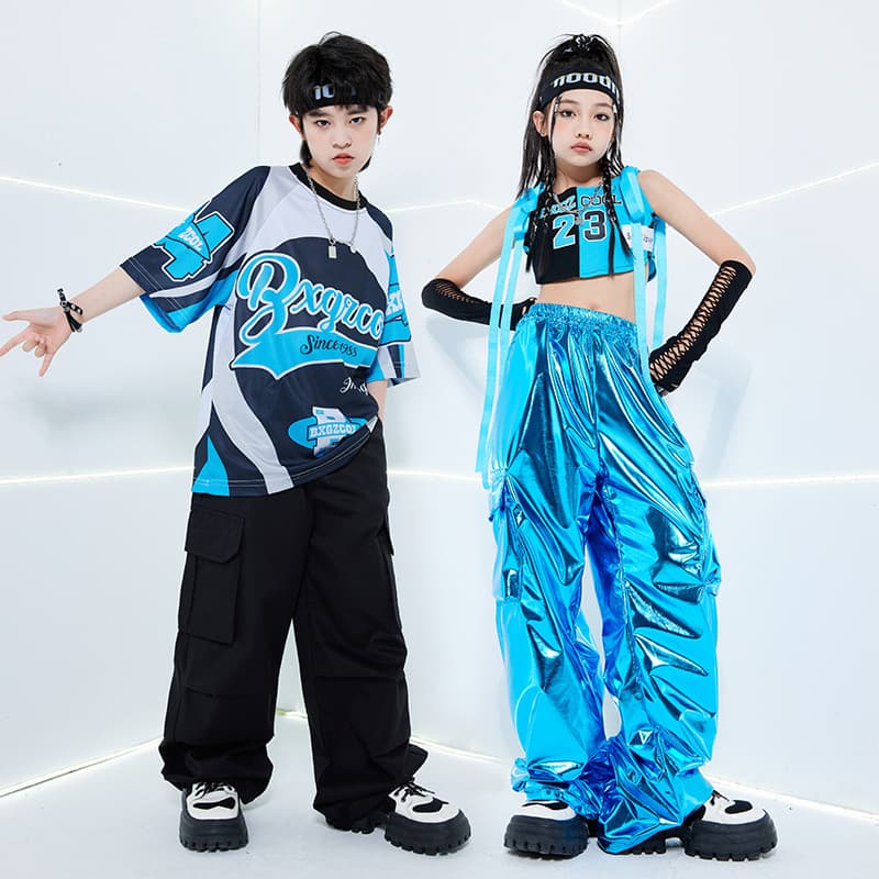 アイドル衣装 メタリックカーゴパンツダンス衣装セット