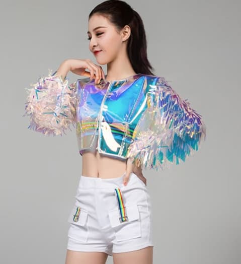 アイドル衣装 キラキラフリンジボレロ衣装