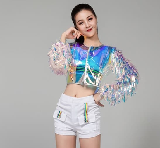 アイドル衣装 キラキラフリンジボレロ衣装