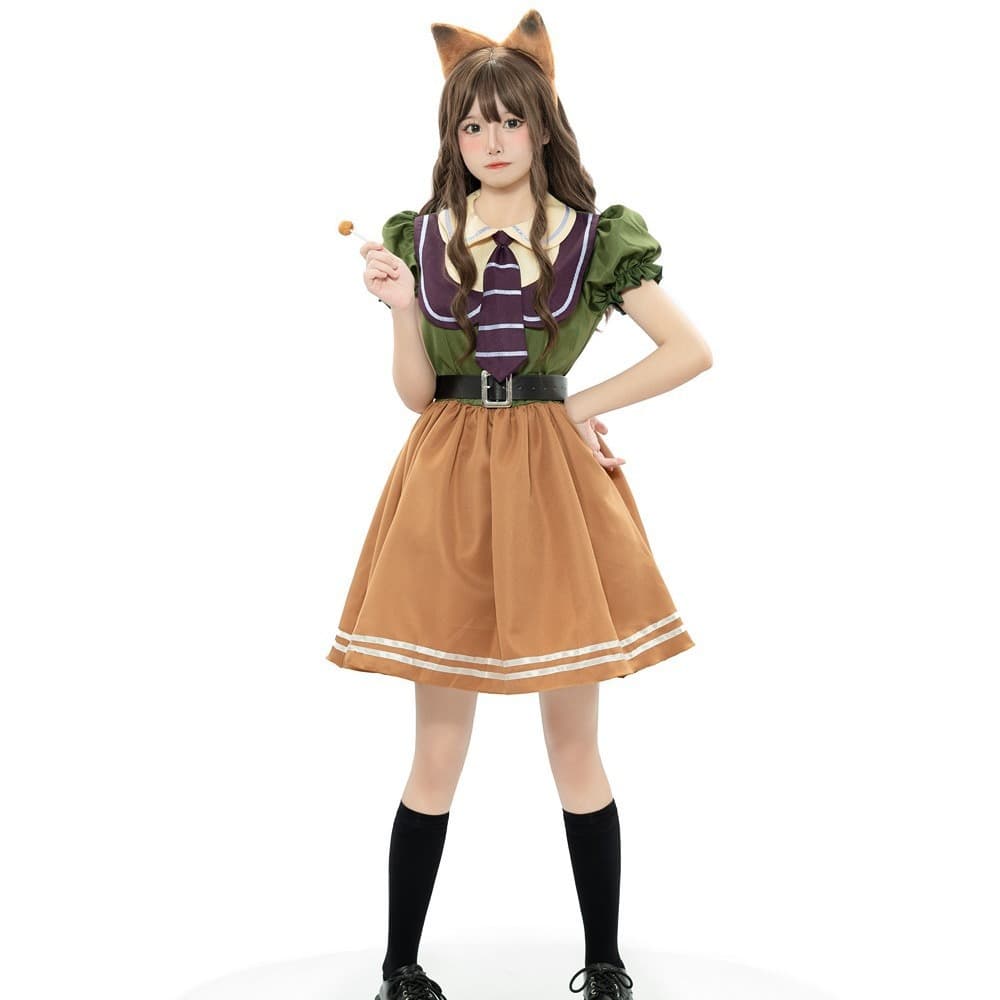 アイドル衣装 アイドルスクール制服風きつねコスチューム
