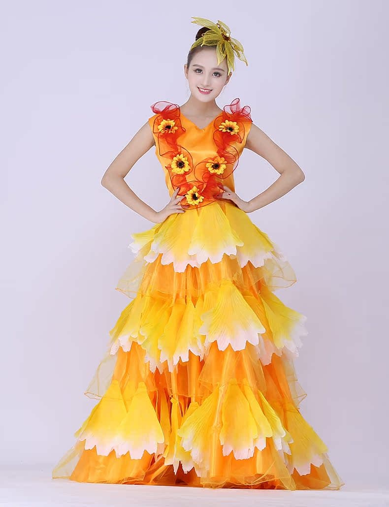 アイドル衣装 花のステージフリルドレス