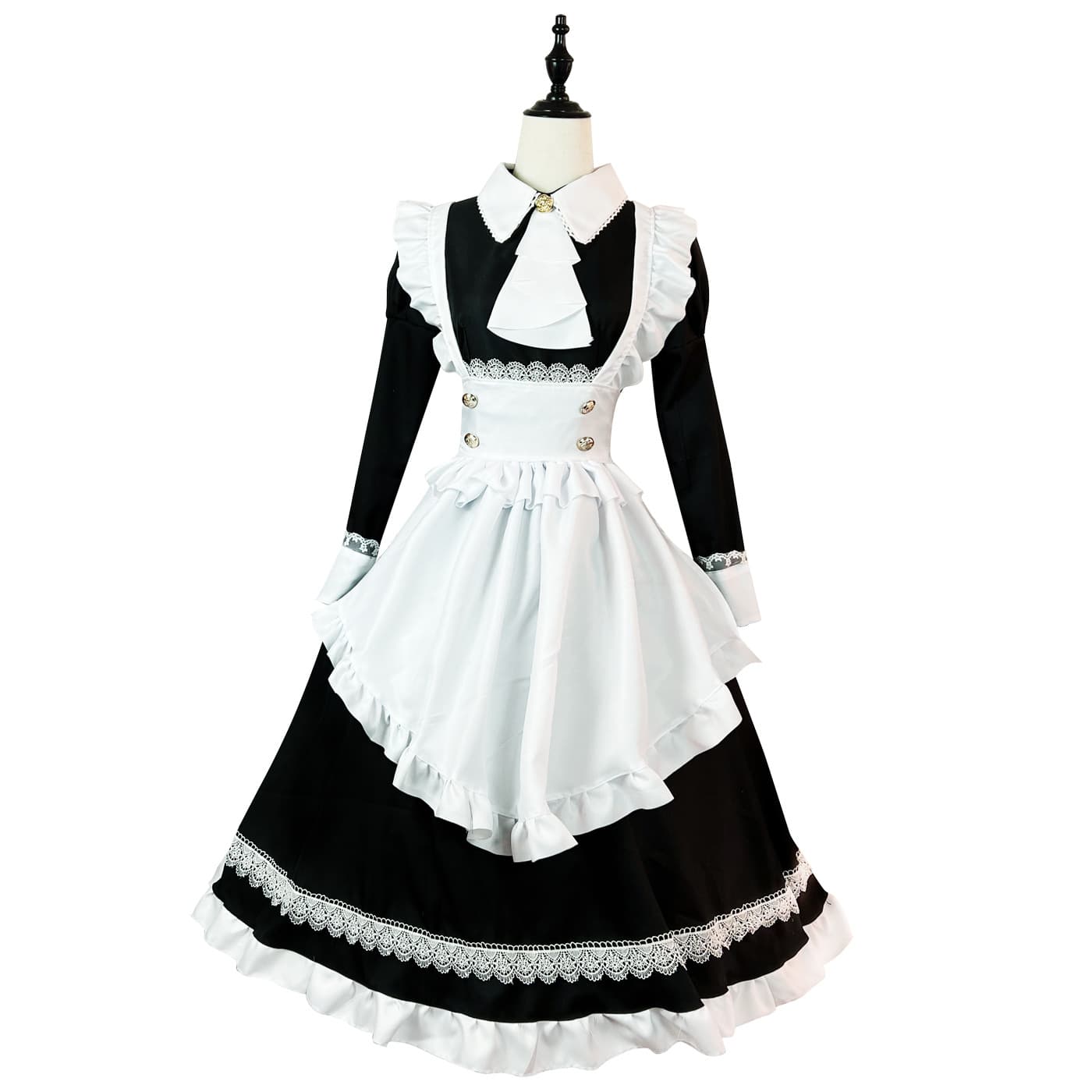 メイド風アイドル衣装ロングワンピース