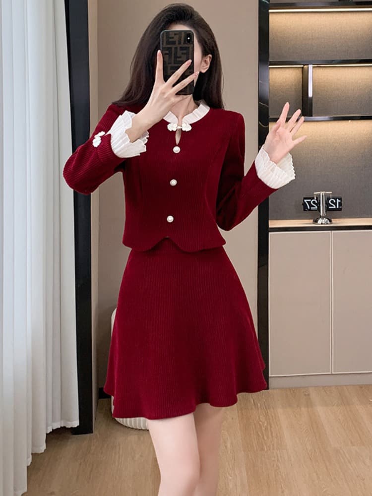 アイドル衣装 ふんわりフリル襟アイドル風セットアップ