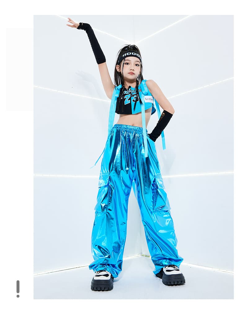 アイドル衣装 メタリックカーゴパンツダンス衣装セット