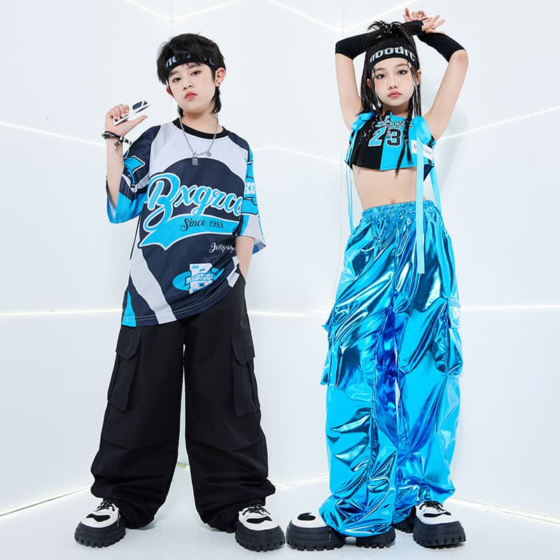 アイドル衣装 メタリックカーゴパンツダンス衣装セット