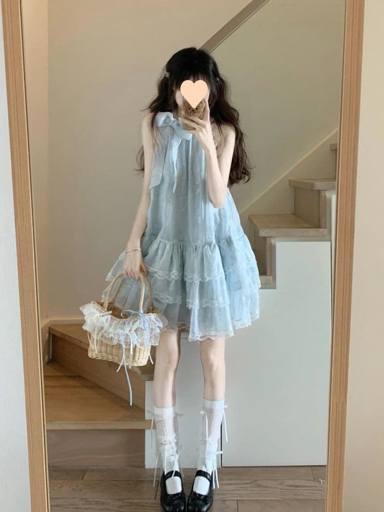 アイドル衣装 レースリボンティアードワンピース