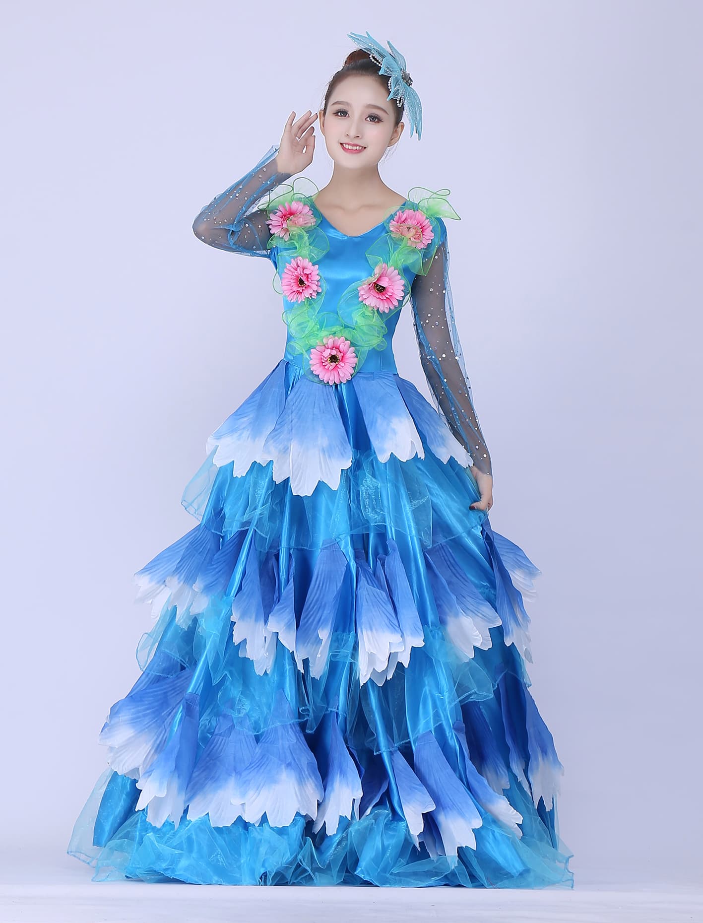 アイドル衣装 花のステージフリルドレス
