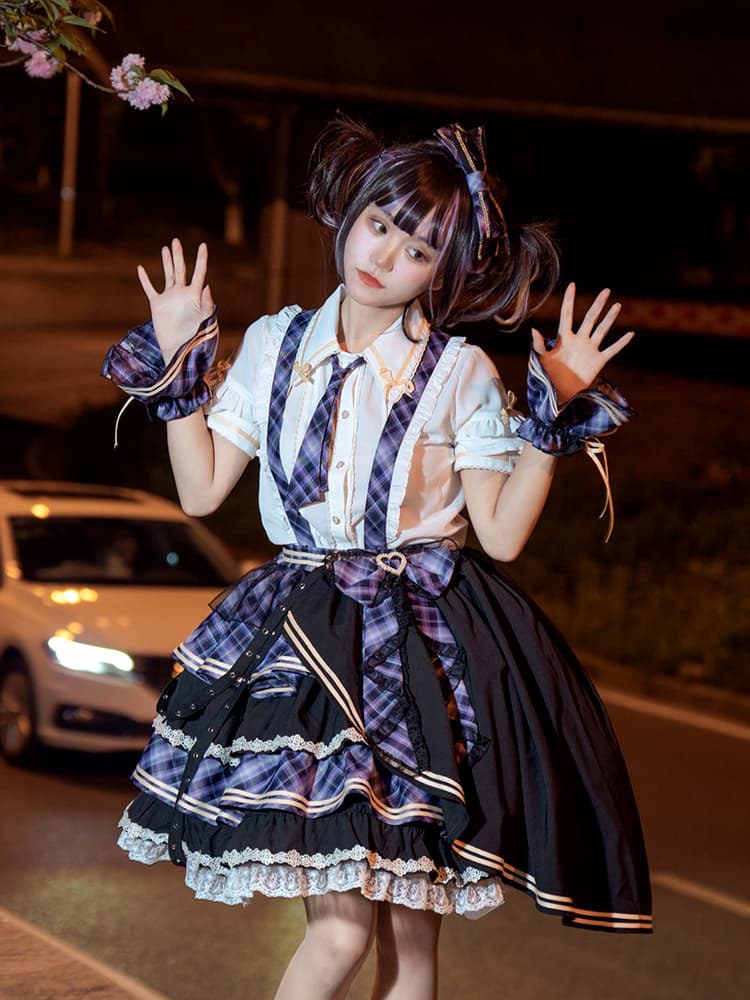アイドル衣装 フリル重ねレースワンピース