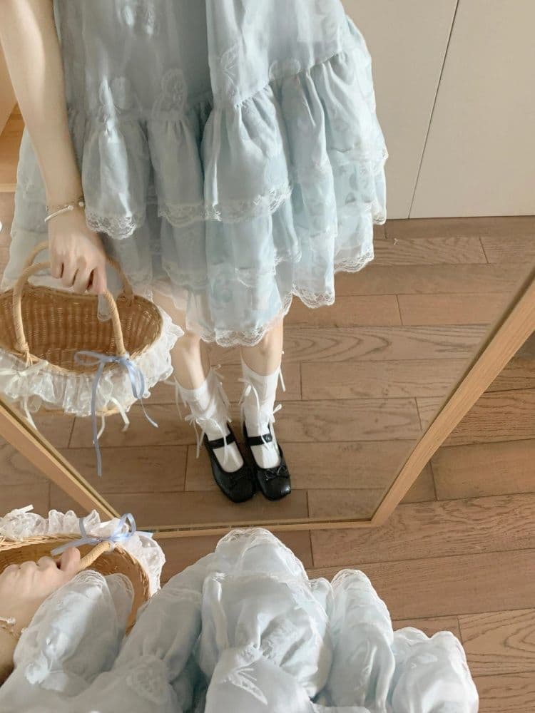 アイドル衣装 レースリボンティアードワンピース