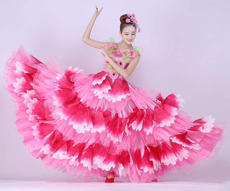 アイドル衣装 花のステージフリルドレス